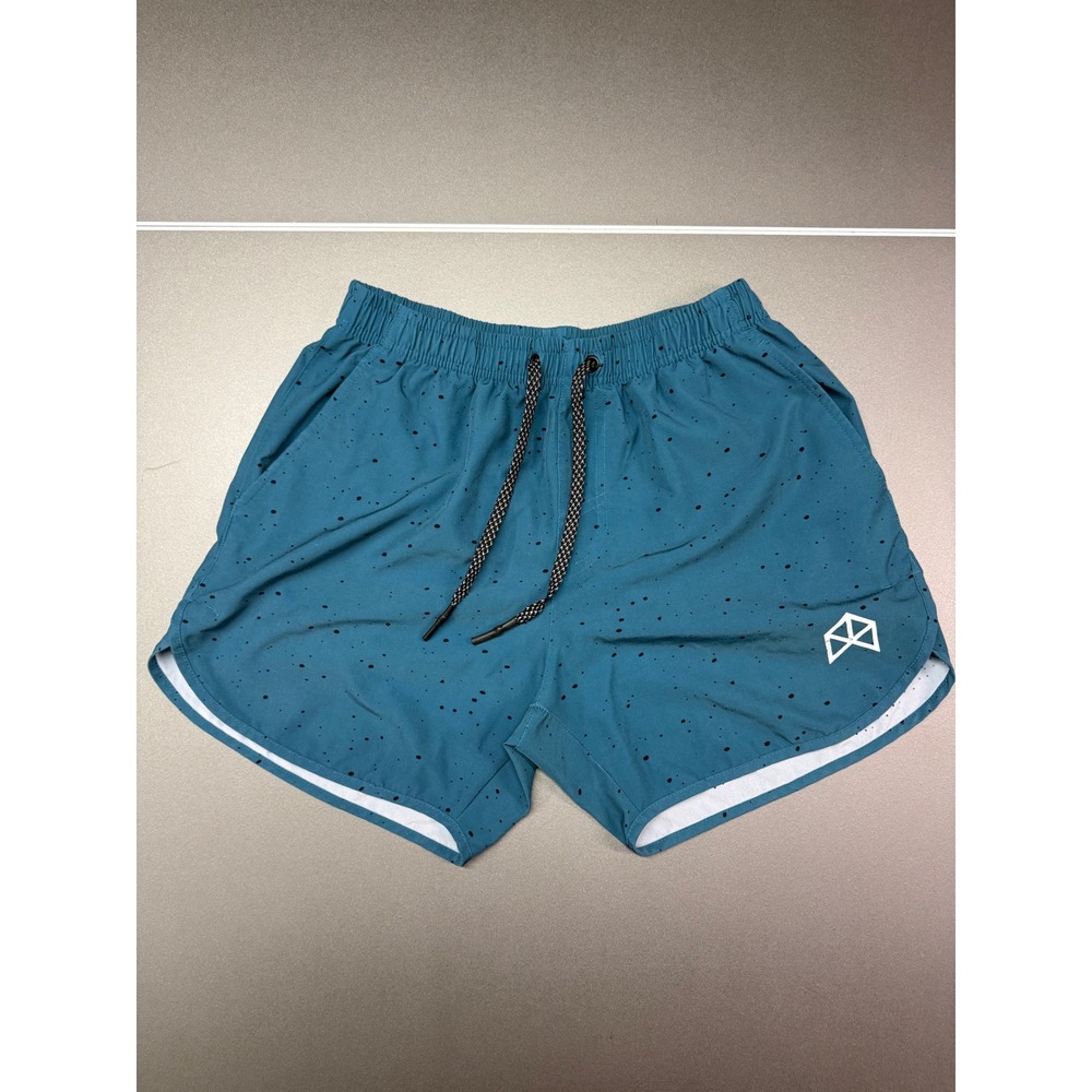 RawGear Mens Teal Paint Splatter Training Shorts RG116 Size Medium